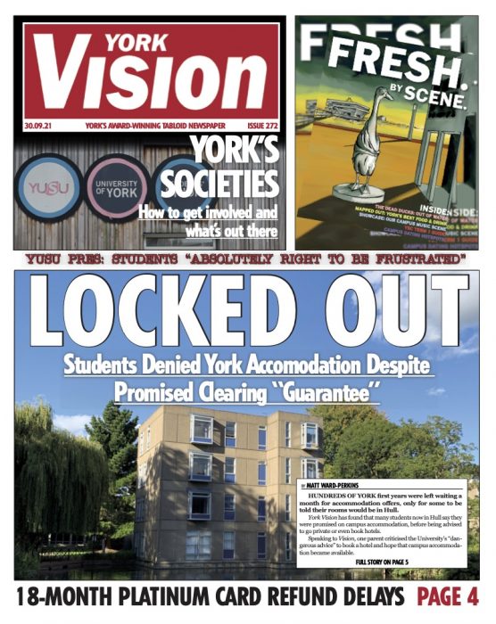 The front cover of York Vision's issue 292